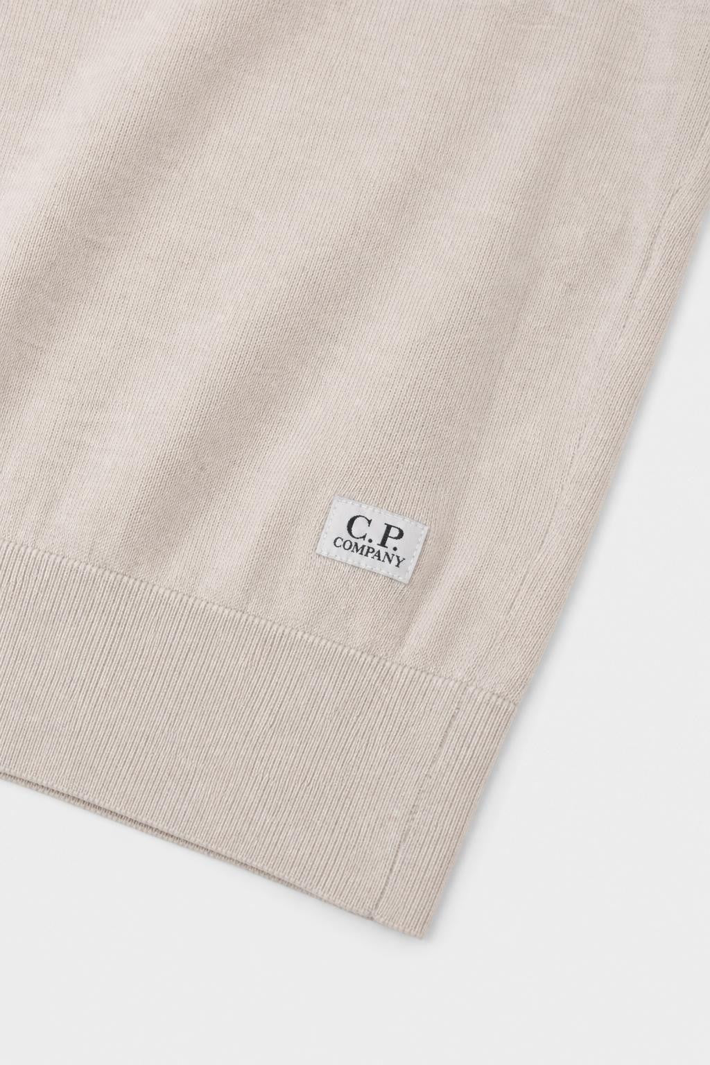 C.P. Company Short Sleeve Wool Blend Jumper Grey