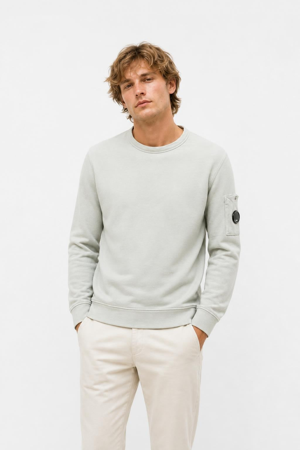 C.P. Company Baumwolle Crew Neck Sweatshirt Beige