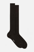Falke Egyptian Baumwolle Knee High Socke 'No. 10' Dunkelbraun