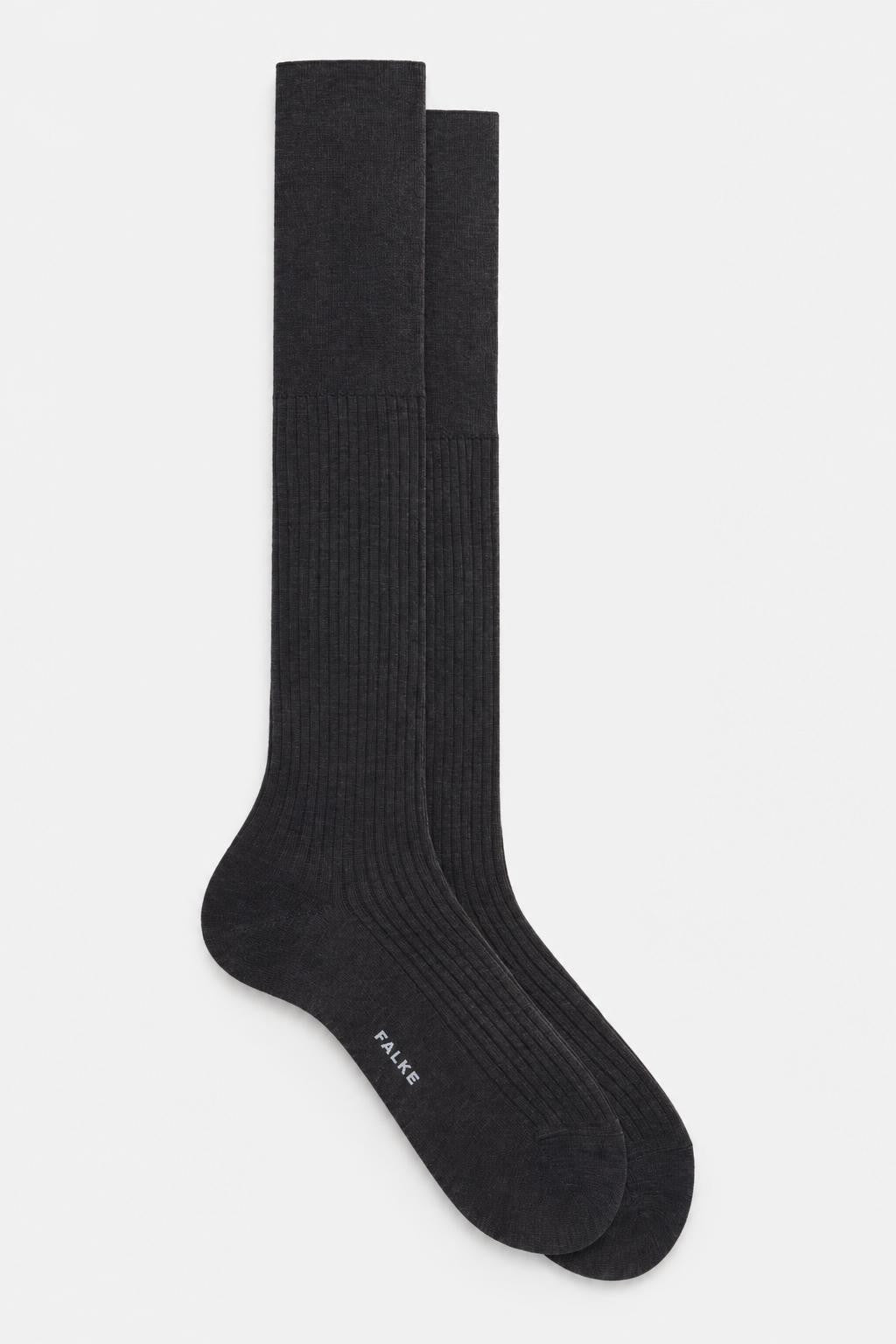 Falke Egyptian Cotton Knee High Sock 'No. 10' Dark Grey