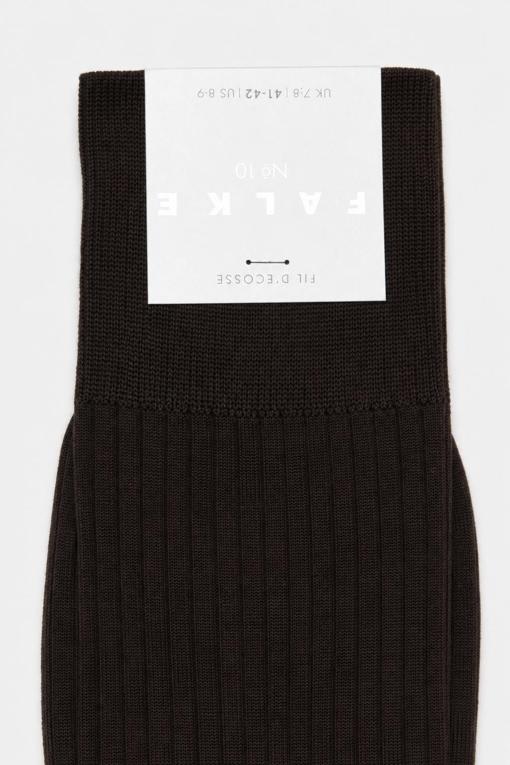Falke Egyptian Baumwolle Socke 'No. 10' Dunkelbraun