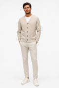 Filippo de Laurentiis Merino Wool Cardigan Beige Mottled