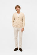 Filippo de Laurentiis Merino Wool Cardigan Sand