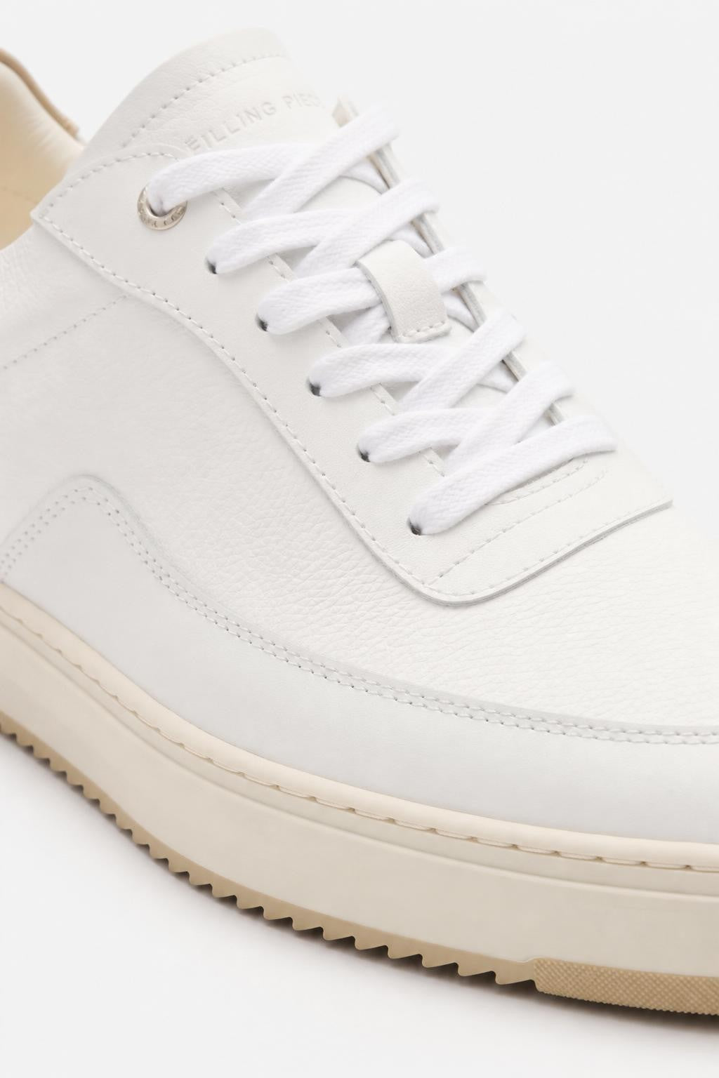 Filling Pieces Leather Sneakers 'Mondo Crumbs' White