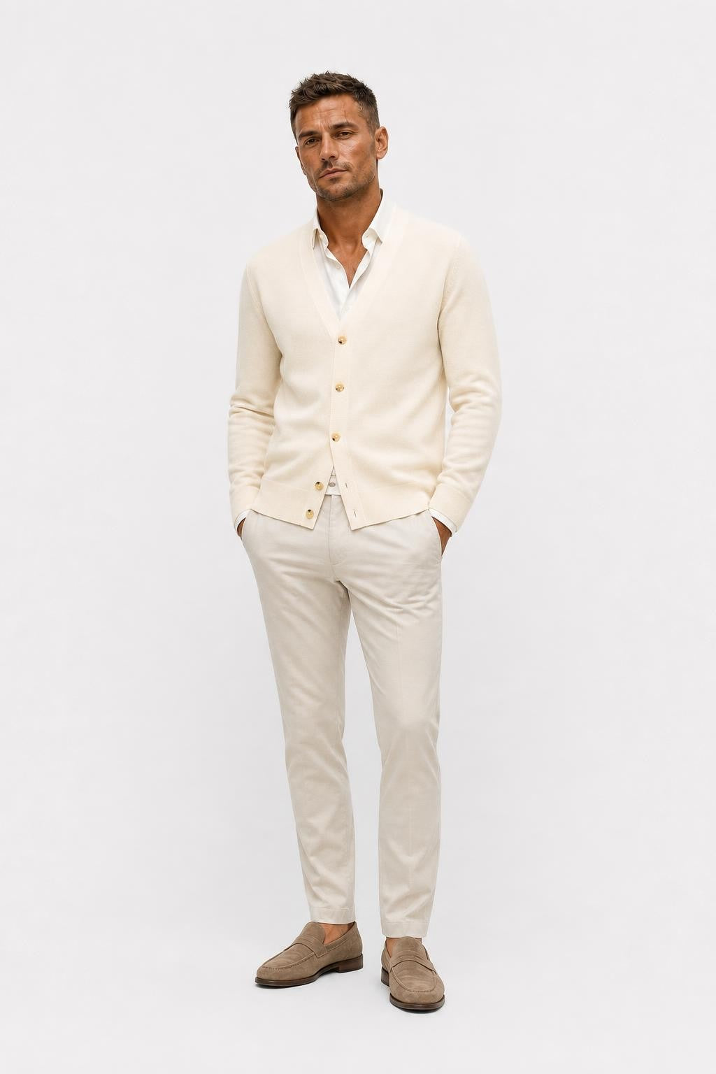 Fioroni Kaschmir Cardigan Creme