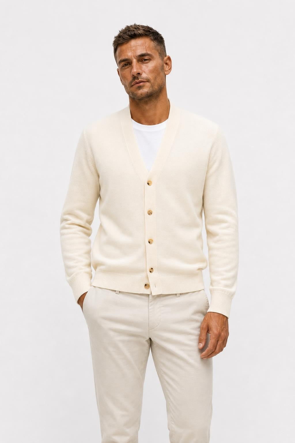 Fioroni Kaschmir Cardigan Creme