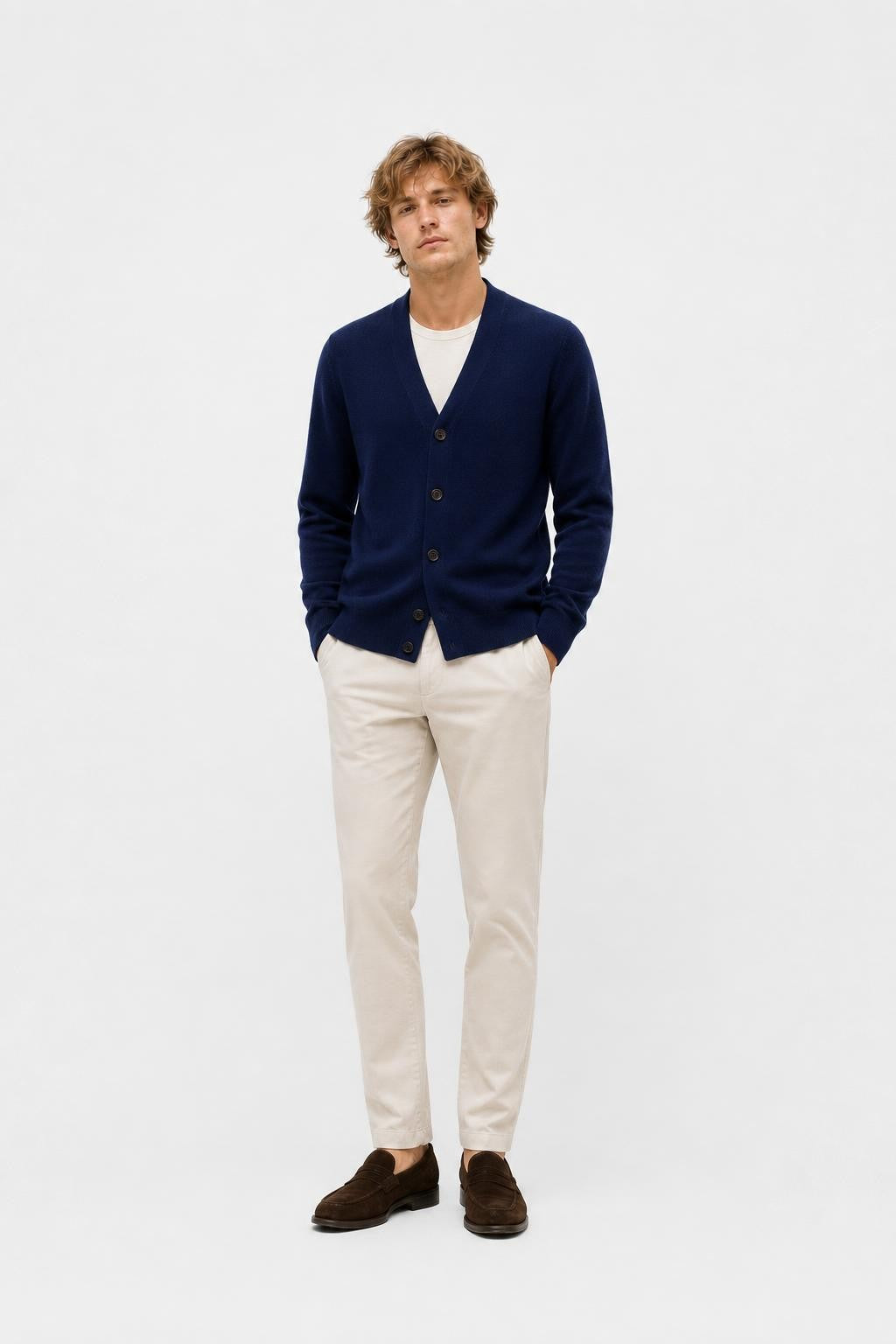 Fioroni Cashmere Cardigan Dark Blue