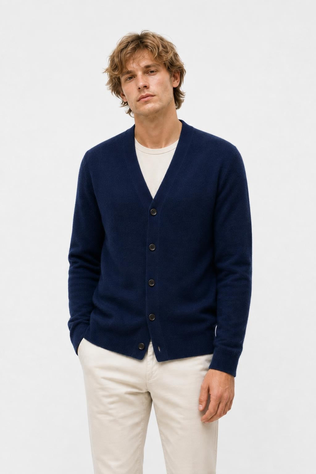 Fioroni Cashmere Cardigan Dark Blue