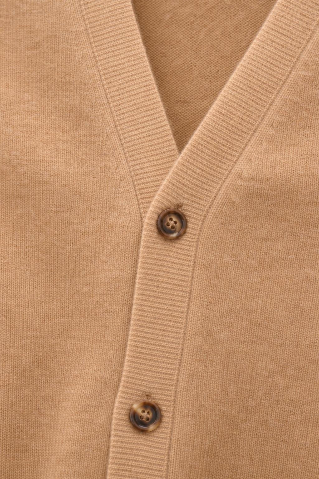 Fioroni Cashmere Cardigan Light Brown Mottled