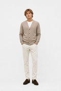 Fioroni Cashmere Cardigan Taupe Mottled