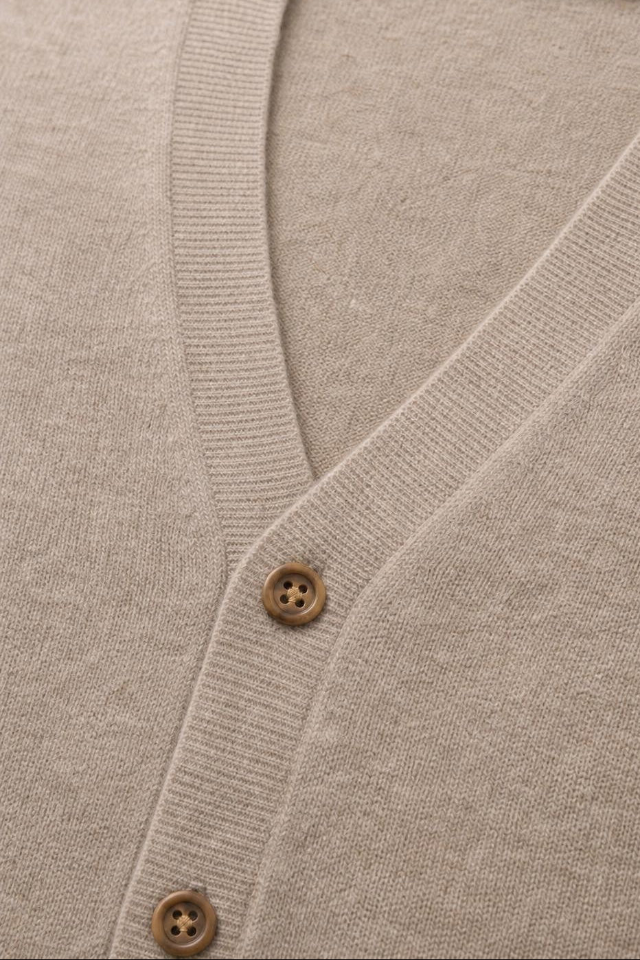 Fioroni Cashmere Cardigan Taupe Mottled