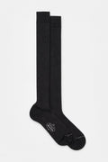 Gallo Merino Wolle Knee High Socken Anthrazit