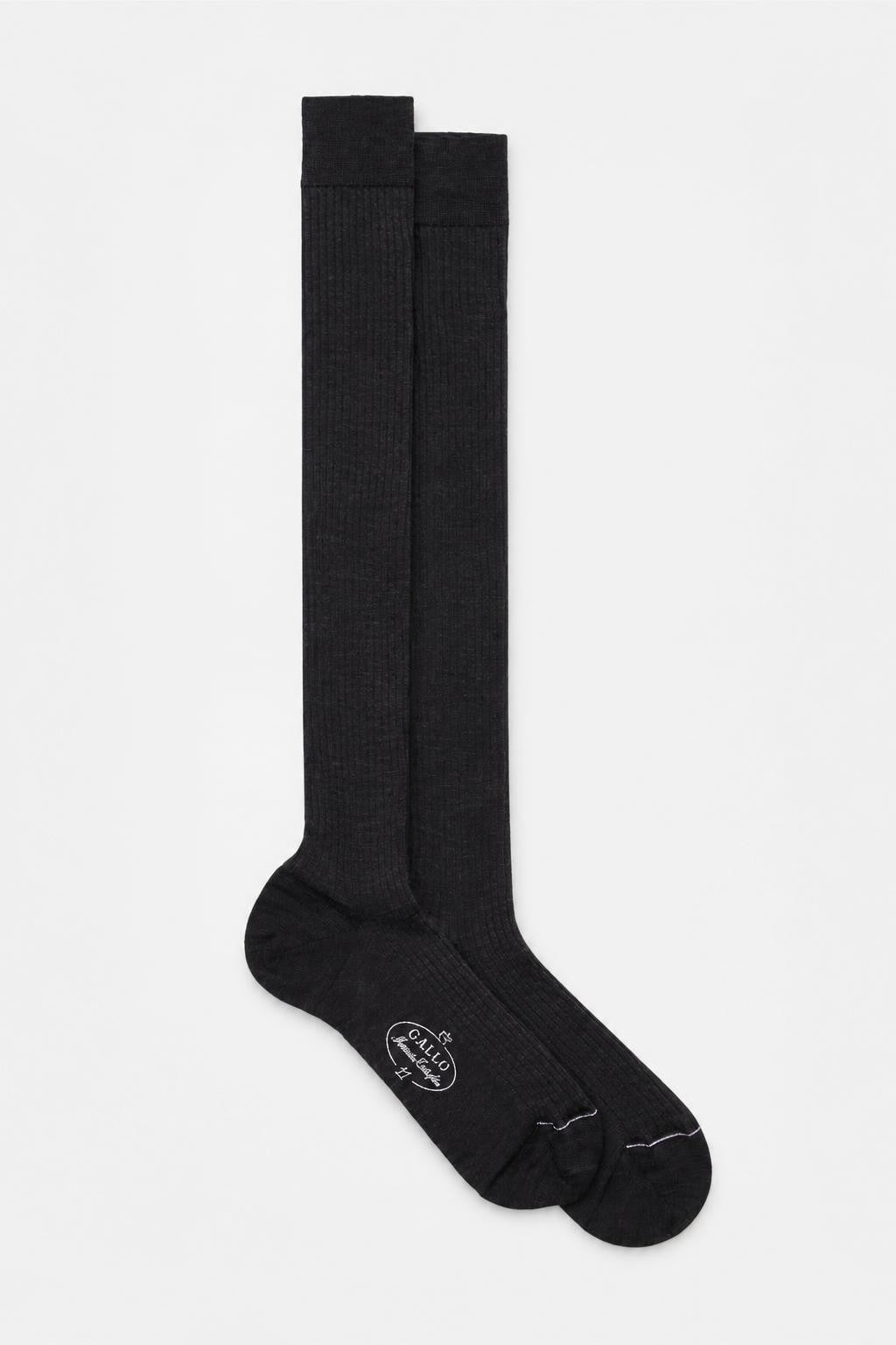 Gallo Merino Wool Knee High Socks Anthracite