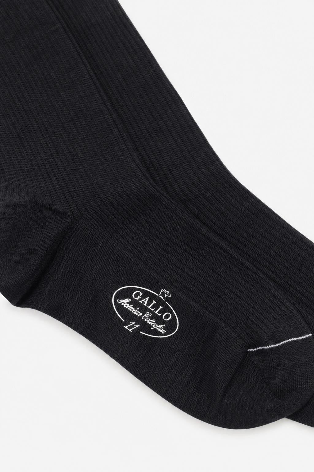 Gallo Merino Wolle Knee High Socken Anthrazit