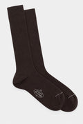 Gallo Merino Wolle Knee High Socken Dunkelbraun