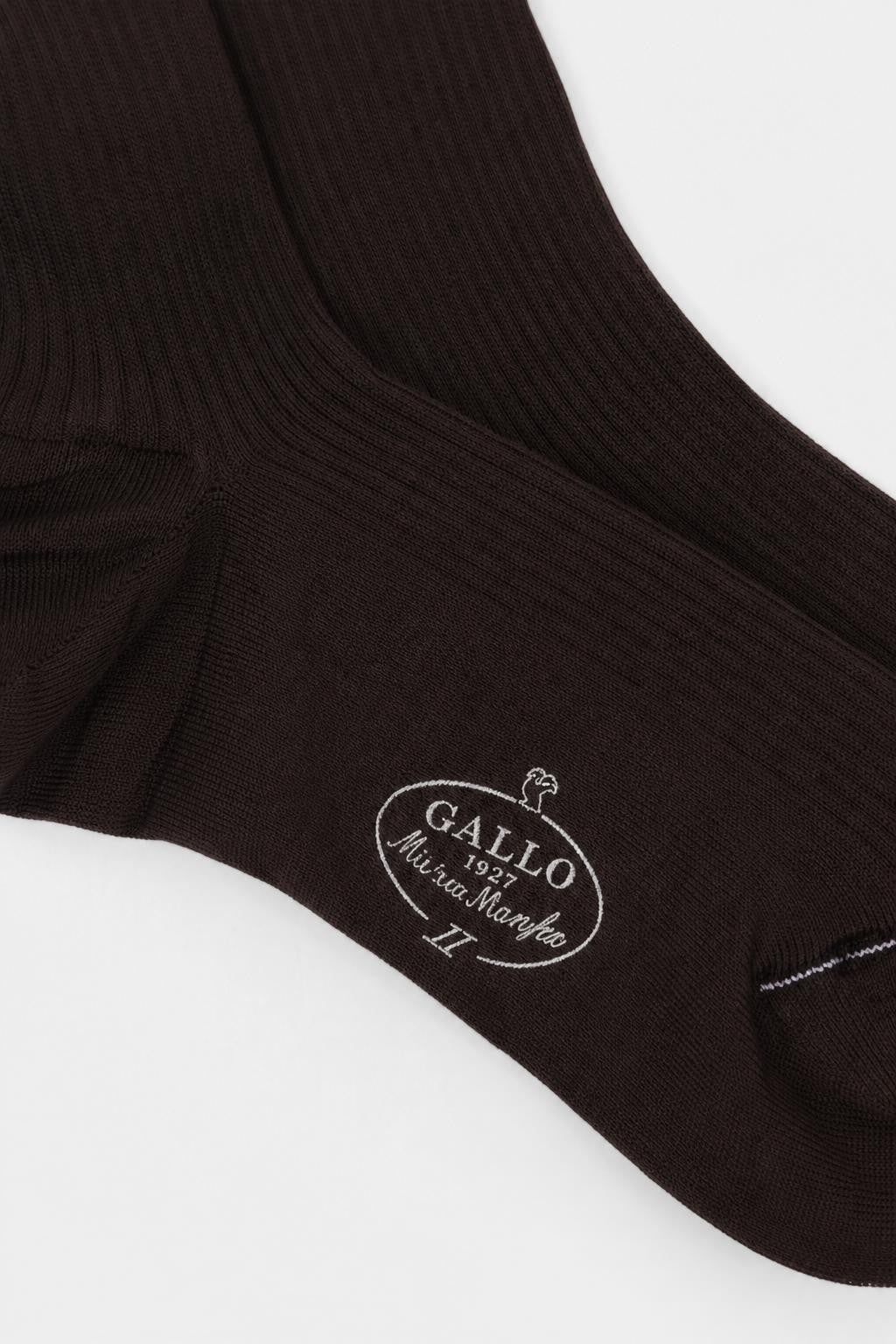 Gallo Merino Wool Knee High Socks Dark Brown
