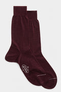 Gallo Merino Wolle Socken Bordeaux