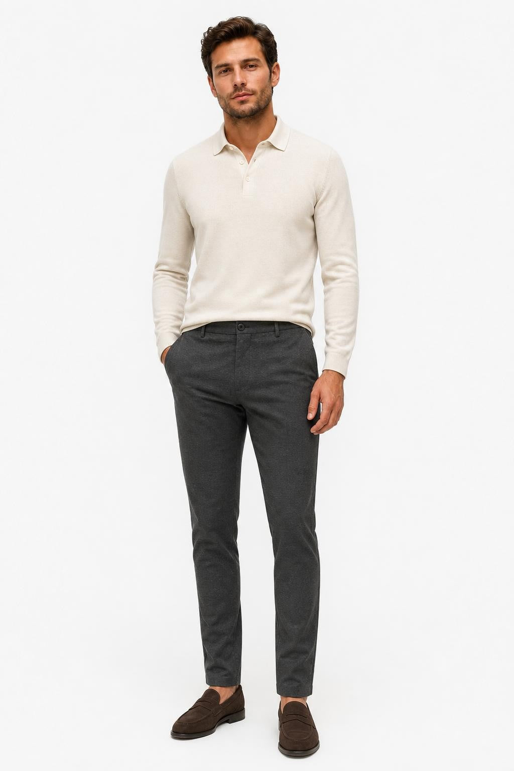 GTA Davide Cotton Twill Chino Grey