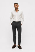 GTA Davide Pure Virgin Wool Trousers Dark Grey