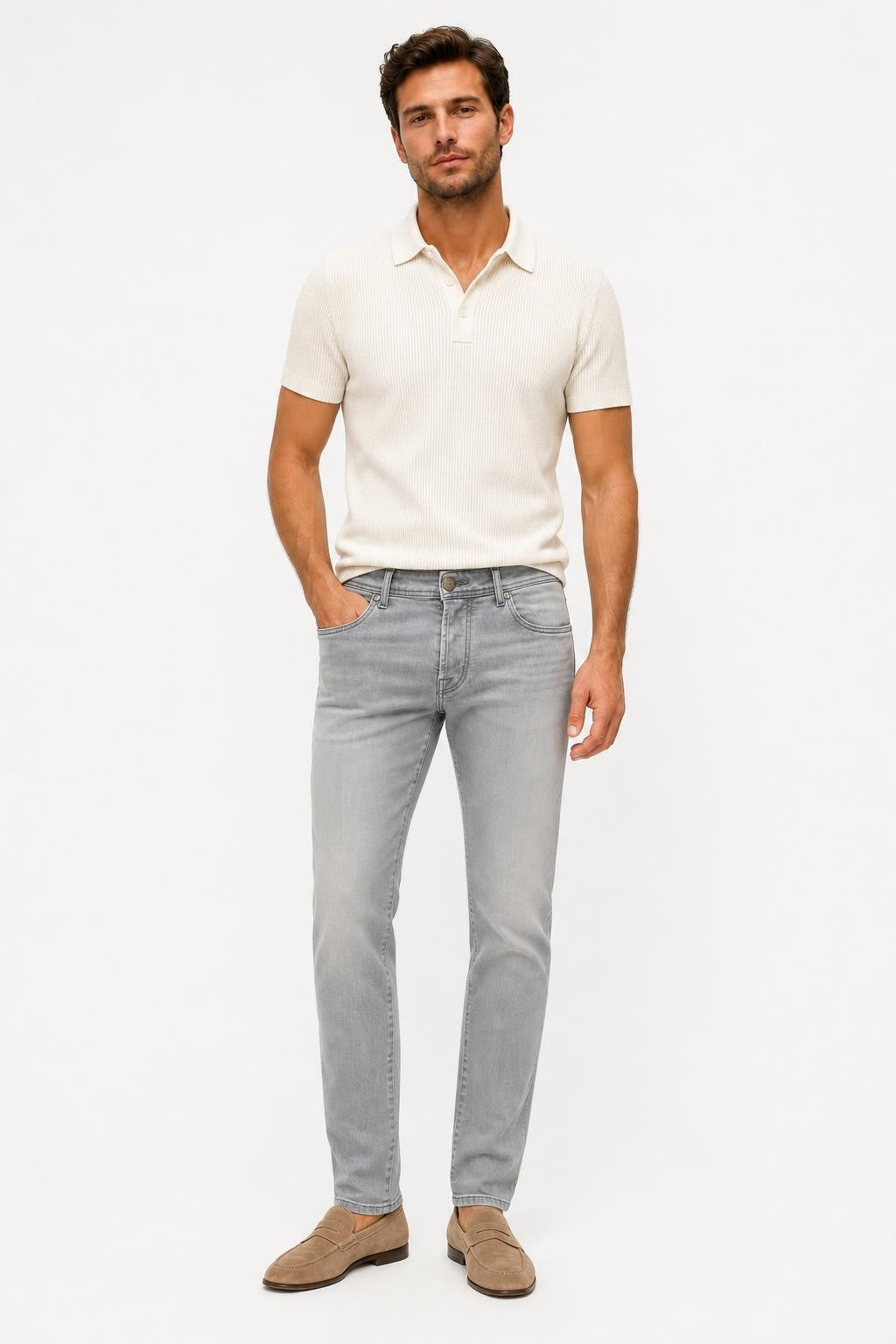 Jacob Cohen Bard Slim Fit Jeans Light Grey