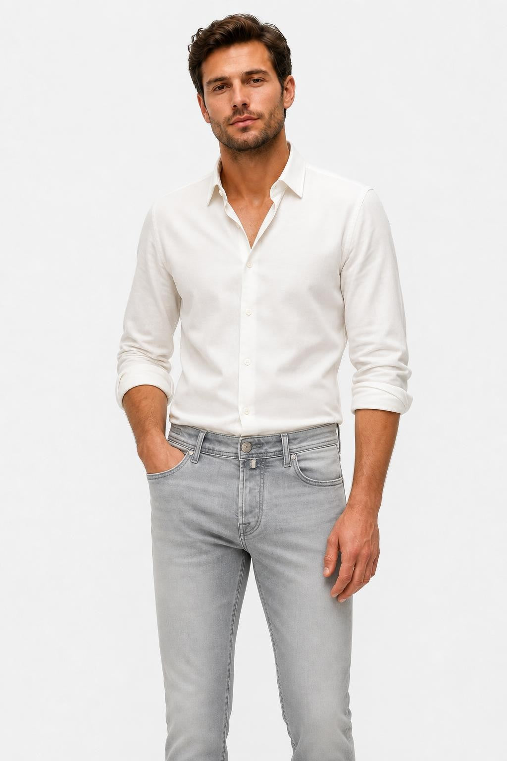Jacob Cohen Bard Slim Fit Jeans Light Grey