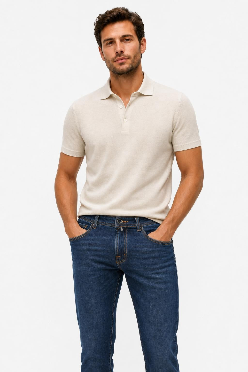 Jacob Cohen Bard Resort Cotton Linen Jeans Dark Blue