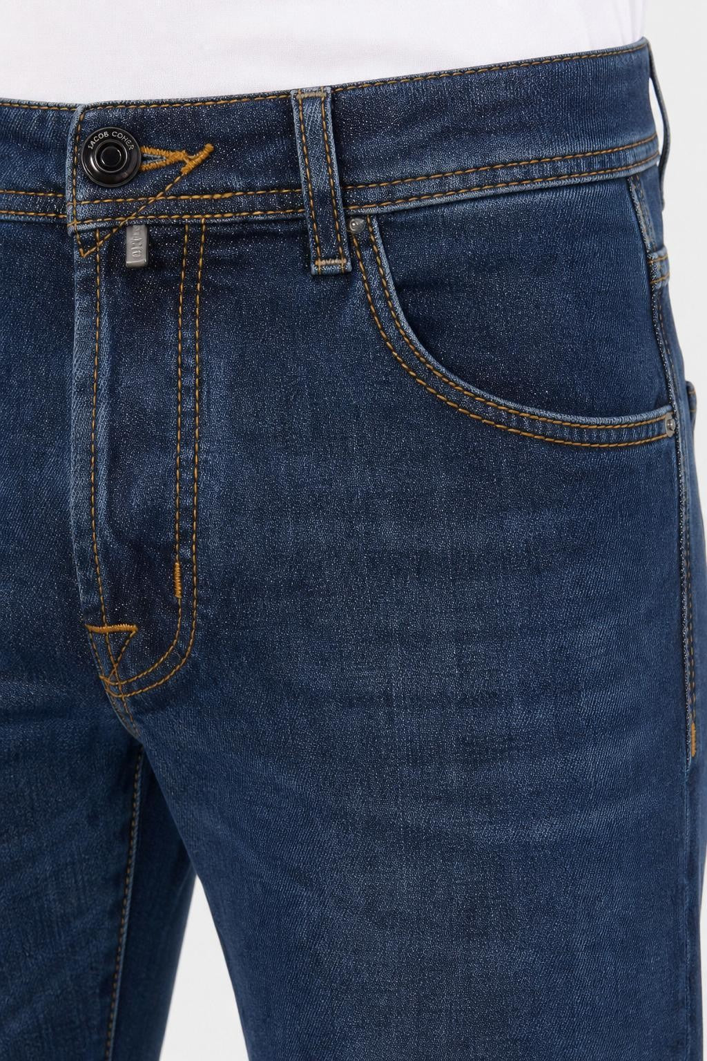 Jacob Cohen Bard Resort Cotton Linen Jeans Dark Blue