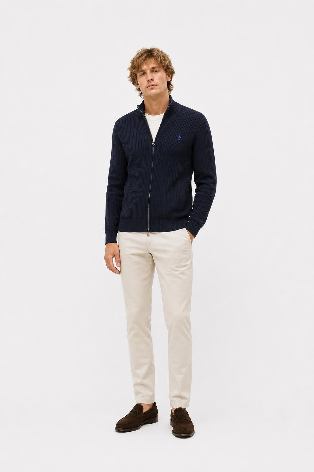Polo Ralph Lauren Wool Cardigan Navy Mottled