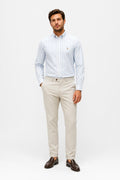 Polo Ralph Lauren Casual Shirt Button-Down Collar Blue White Striped
