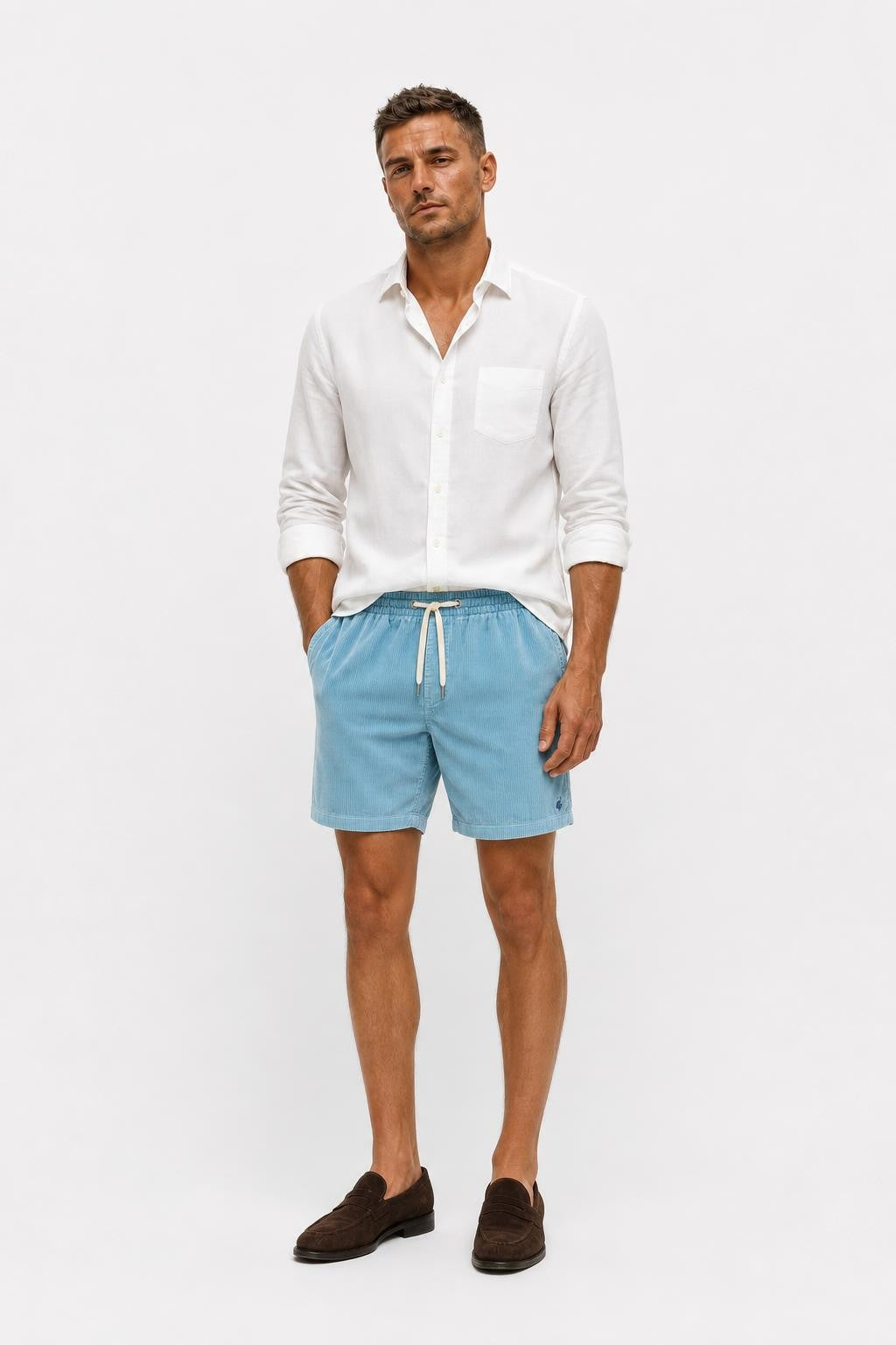 Polo Ralph Lauren Cotton Corduroy Shorts Turquoise