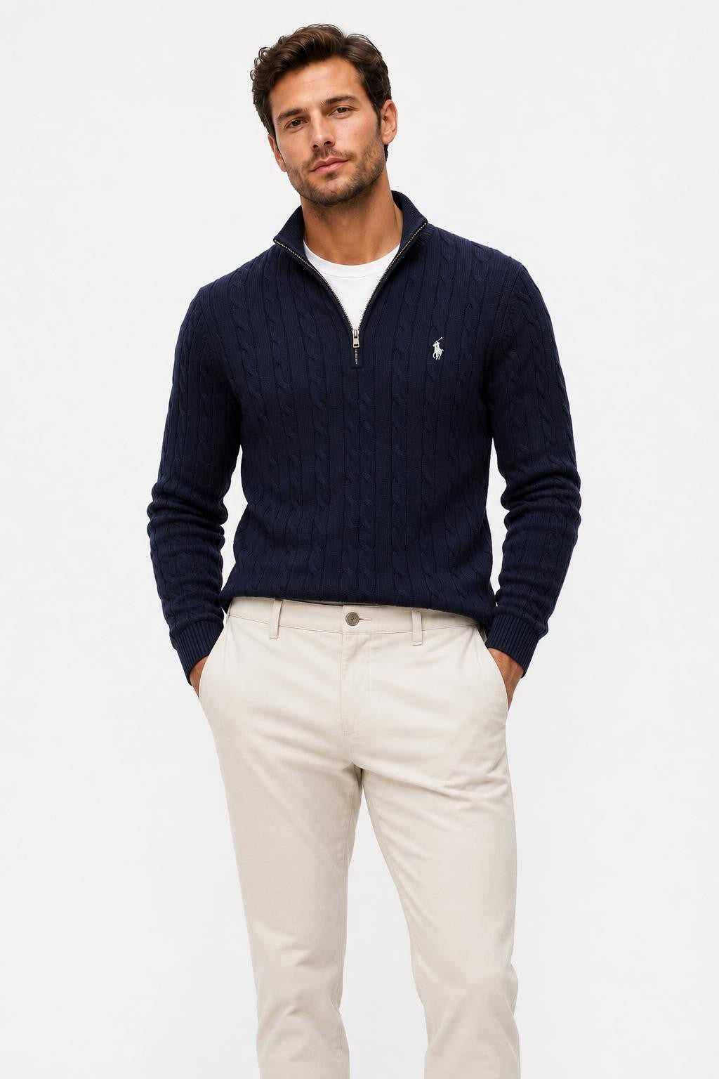 Polo Ralph Lauren Cotton Twill Trousers Cream