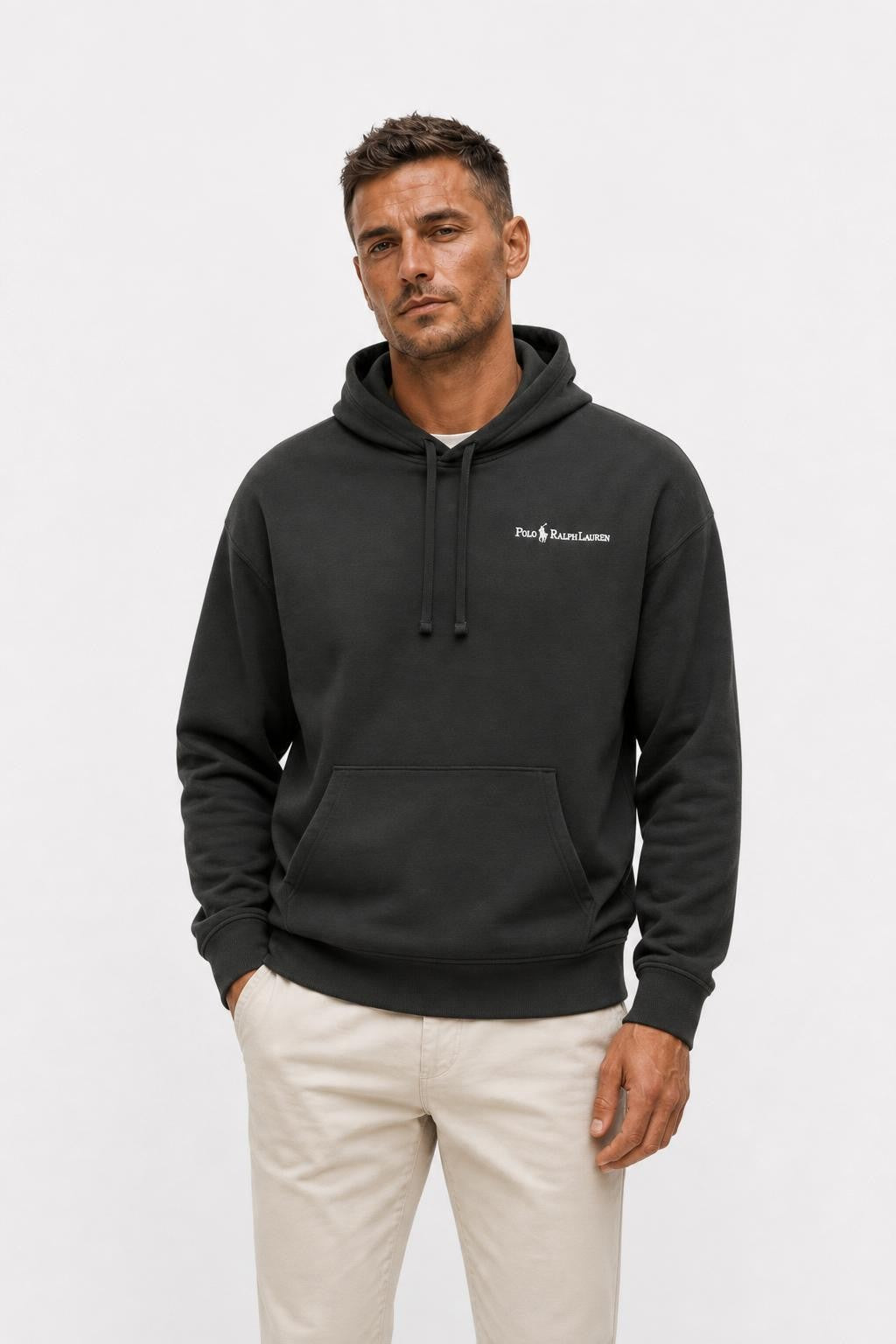 Polo Ralph Lauren Cotton Hooded Jumper Anthracite