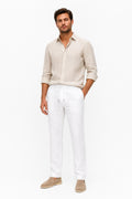 Polo Ralph Lauren Pure Linen Trousers White