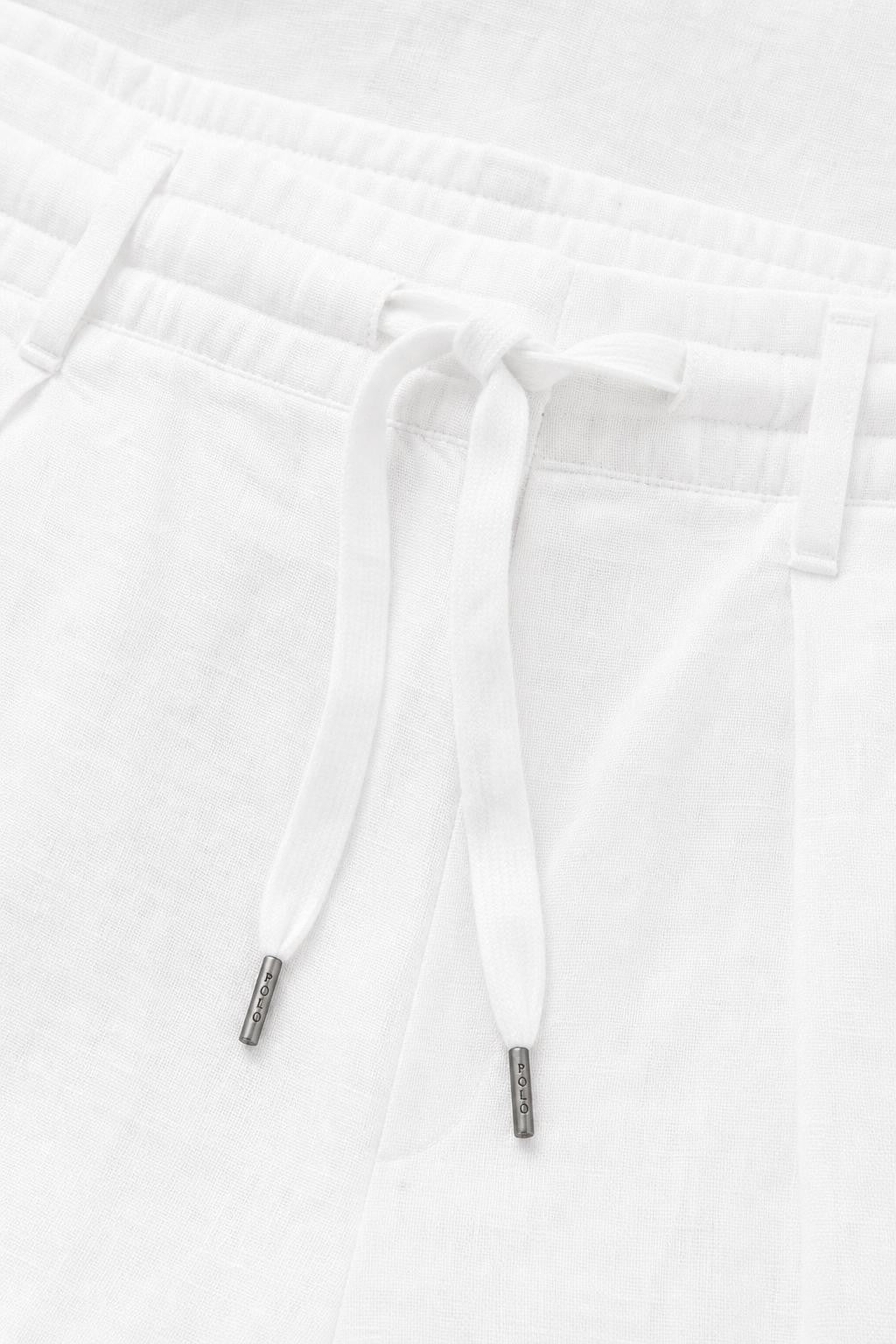 Polo Ralph Lauren Pure Linen Trousers White
