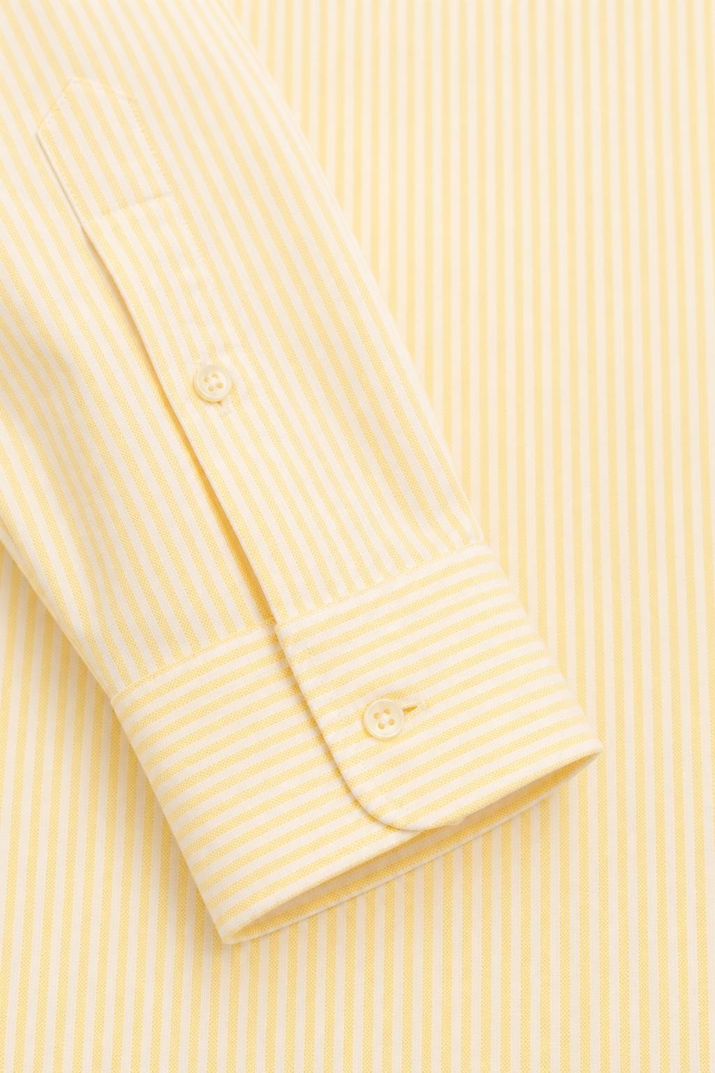 Polo Ralph Lauren Oxford Shirt Button-Down Collar Yellow White Striped