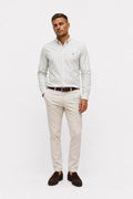 Polo Ralph Lauren Oxford Shirt Button-Down Collar Dark Green White Striped