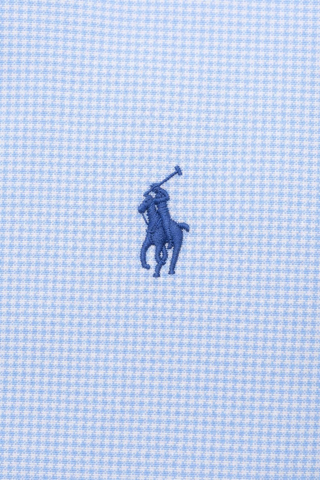 Polo Ralph Lauren Oxford Shirt Shark Collar Light Blue White Checked