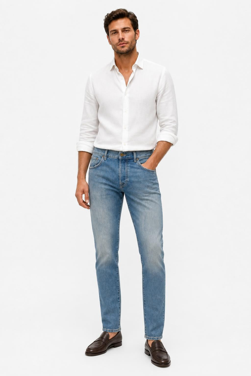 PT Torino Denim Rebel Fit Cotton Jeans Smoky Blue