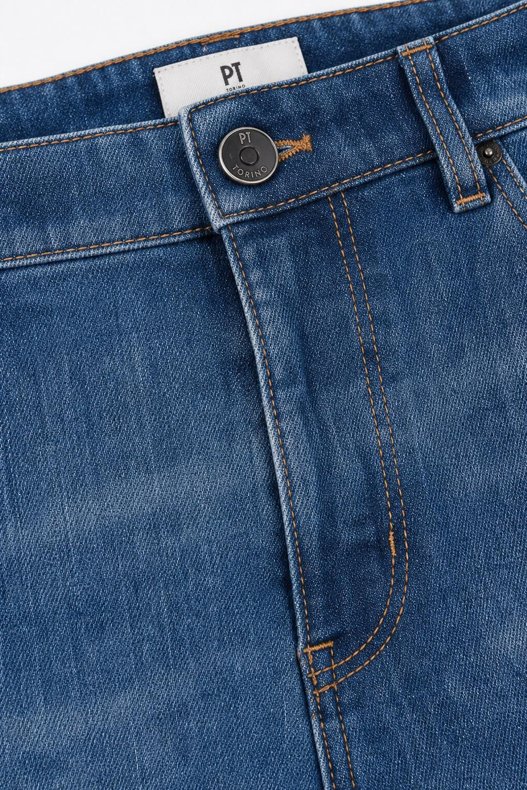 PT Torino Denim Rebel Pure Cotton Jeans Grey Blue