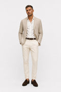 Santaniello Camerota Baumwolle Chino Creme