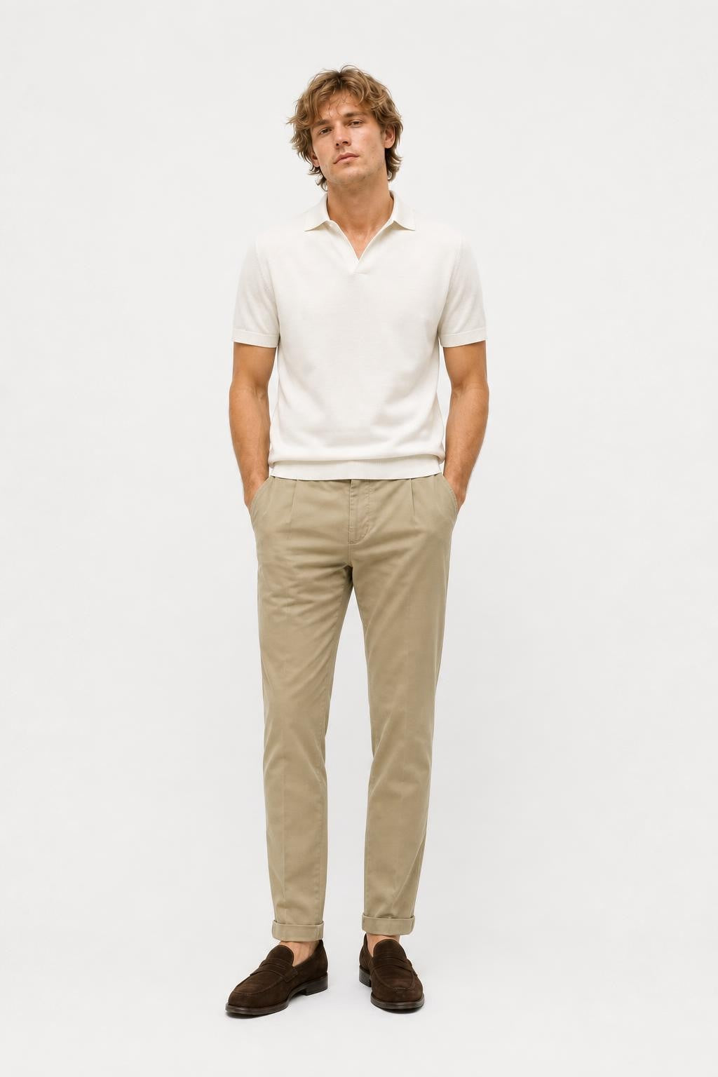 Santaniello Camerota Cotton Chino Olive