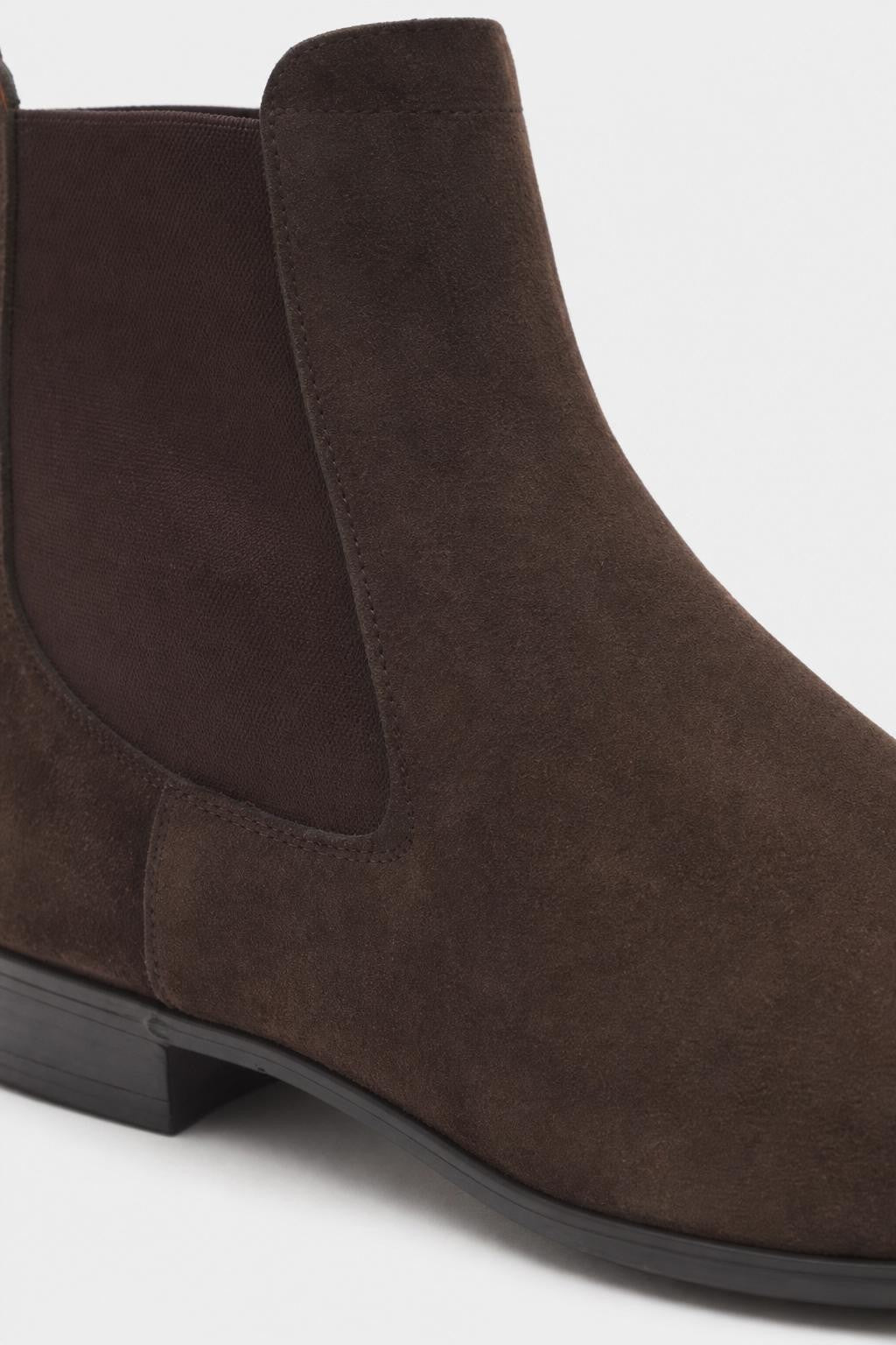 Santoni Suede Chelsea Boots Dark Brown