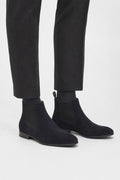 Santoni Wildleder Chelsea Stiefel Navy