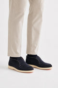 Santoni Suede Desert Boot 'Detroit' Navy