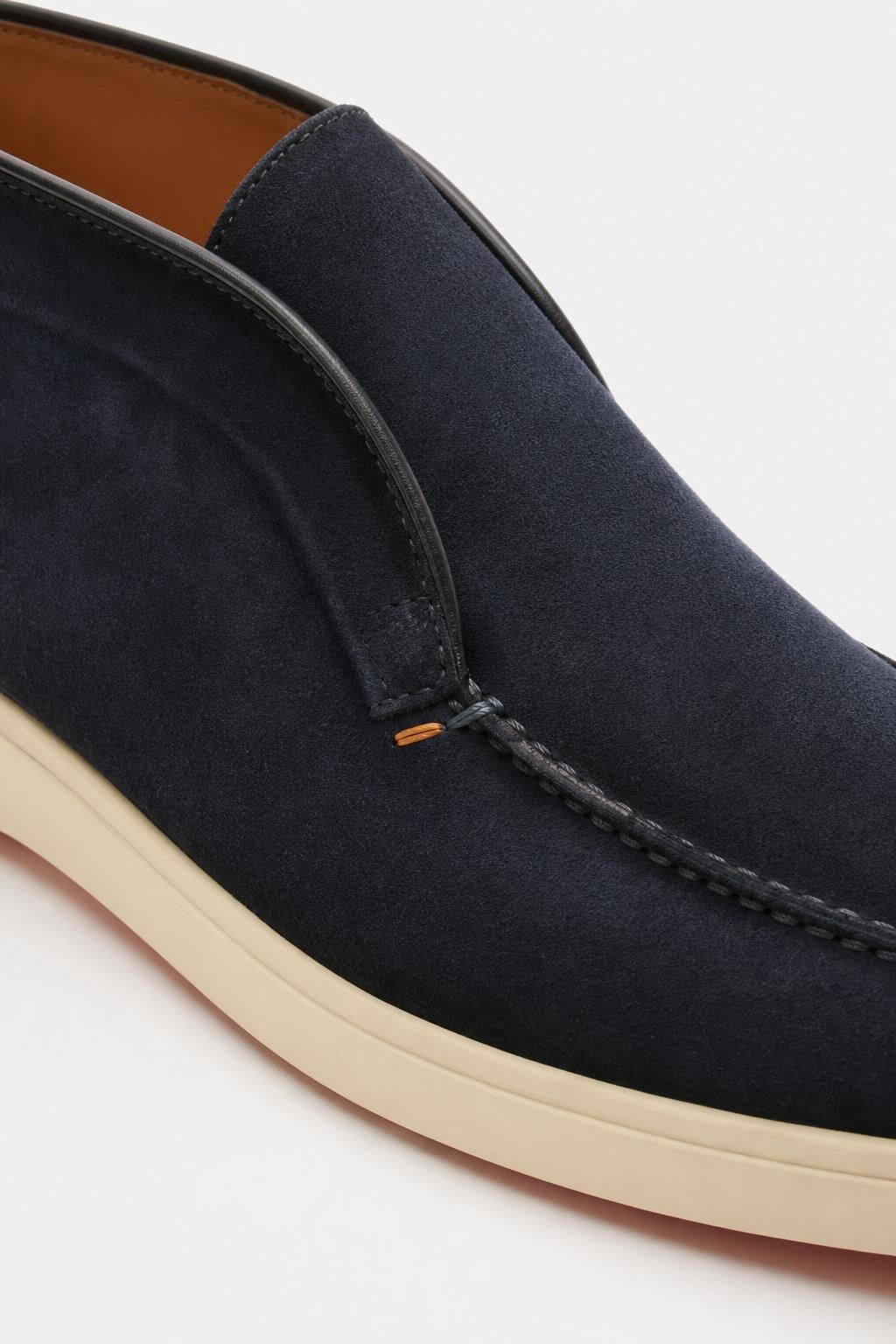 Santoni Suede Desert Boot 'Detroit' Navy