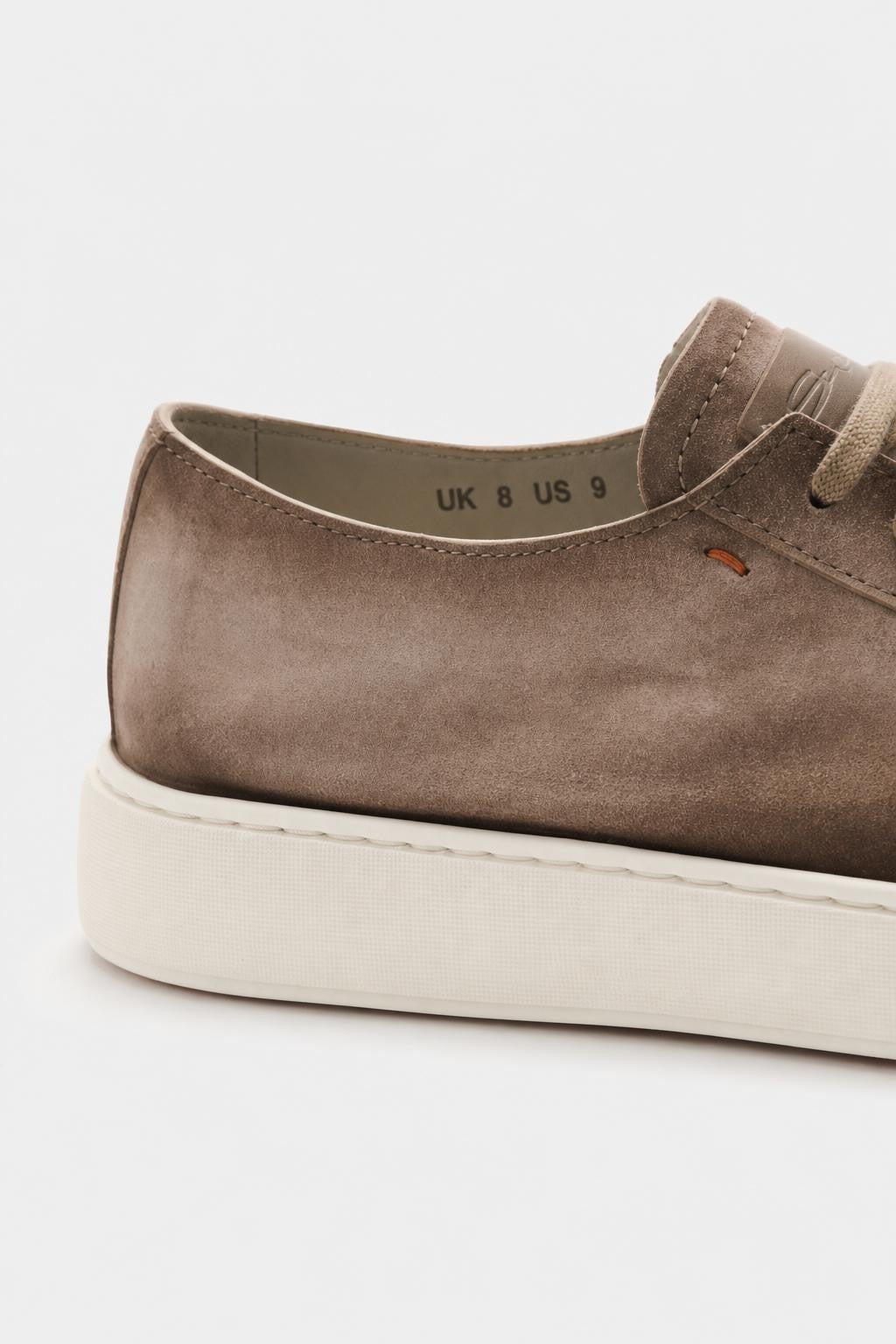 Santoni Leather Sneakers 'Clean Icon' Taupe