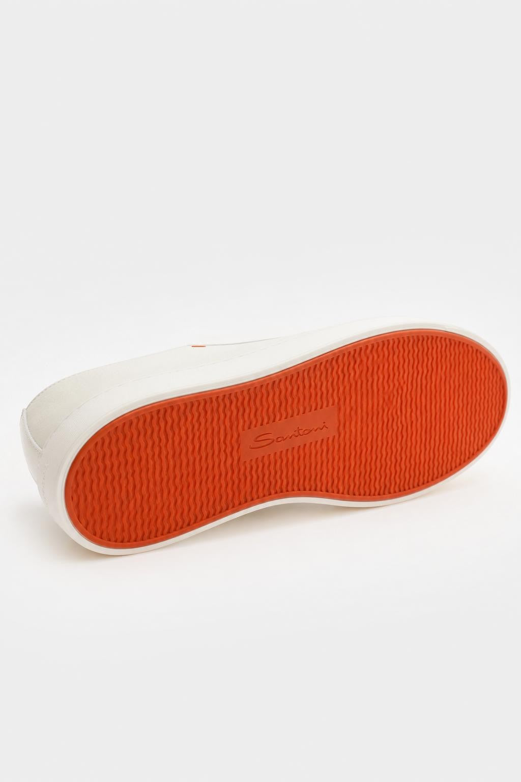 Santoni Leather Sneakers Off-White