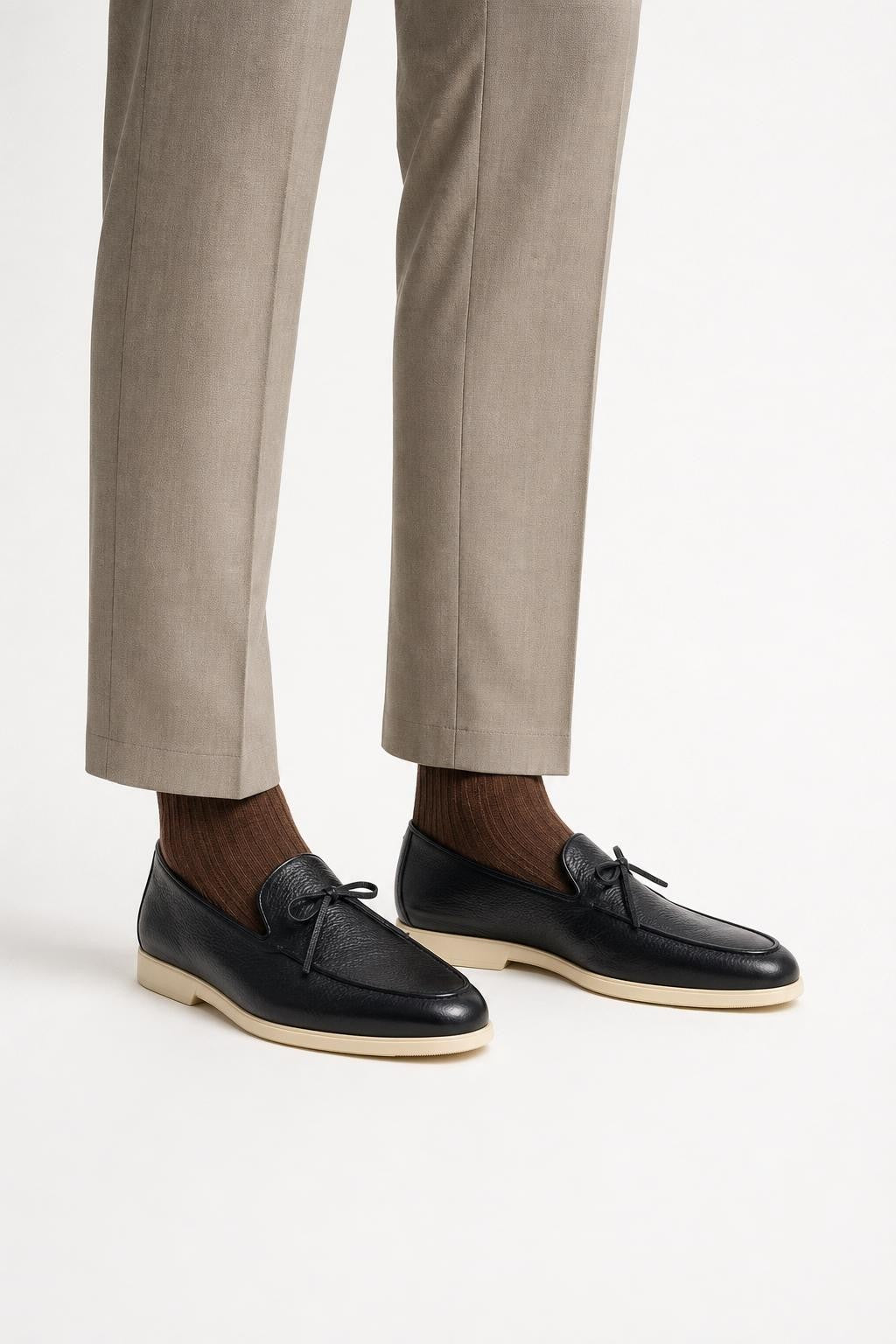 Santoni Suede Loafers 'Malibu' Dark Navy