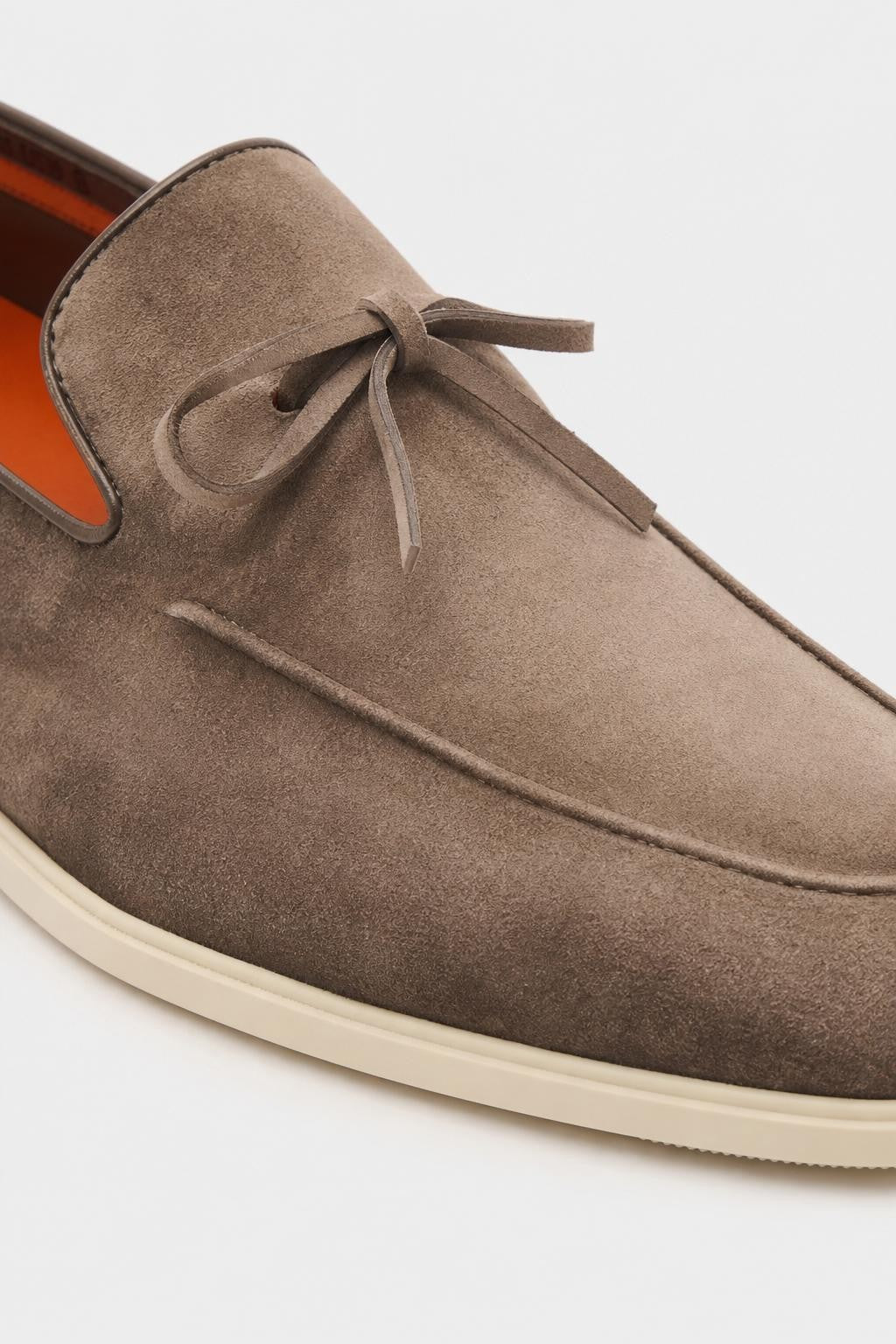 Santoni Suede Loafers 'Malibu' Taupe
