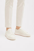 Santoni Leather Sneakers Off-White